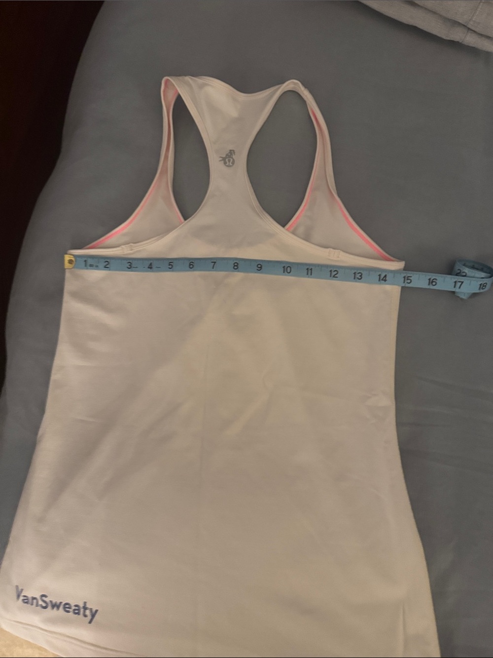 Lululemon SeaWheeze 1/2 Marathon Pale Pink Racerback Tank with Neon Coral Trim - Picture 8 of 8